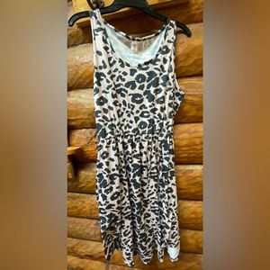 Leopard print sundress with POCKETS!